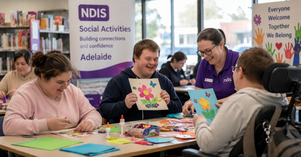 NDIS-funded social activities for participants in Adelaide.
